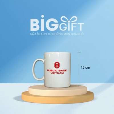 Cốc Sứ Bát Tràng In Logo Public Bank - Quà Tặng Ngân Hàng BiGGift