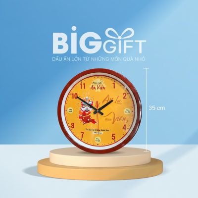 Đồng hồ treo tường in logo BiGGift – Quà tặng khách hàng