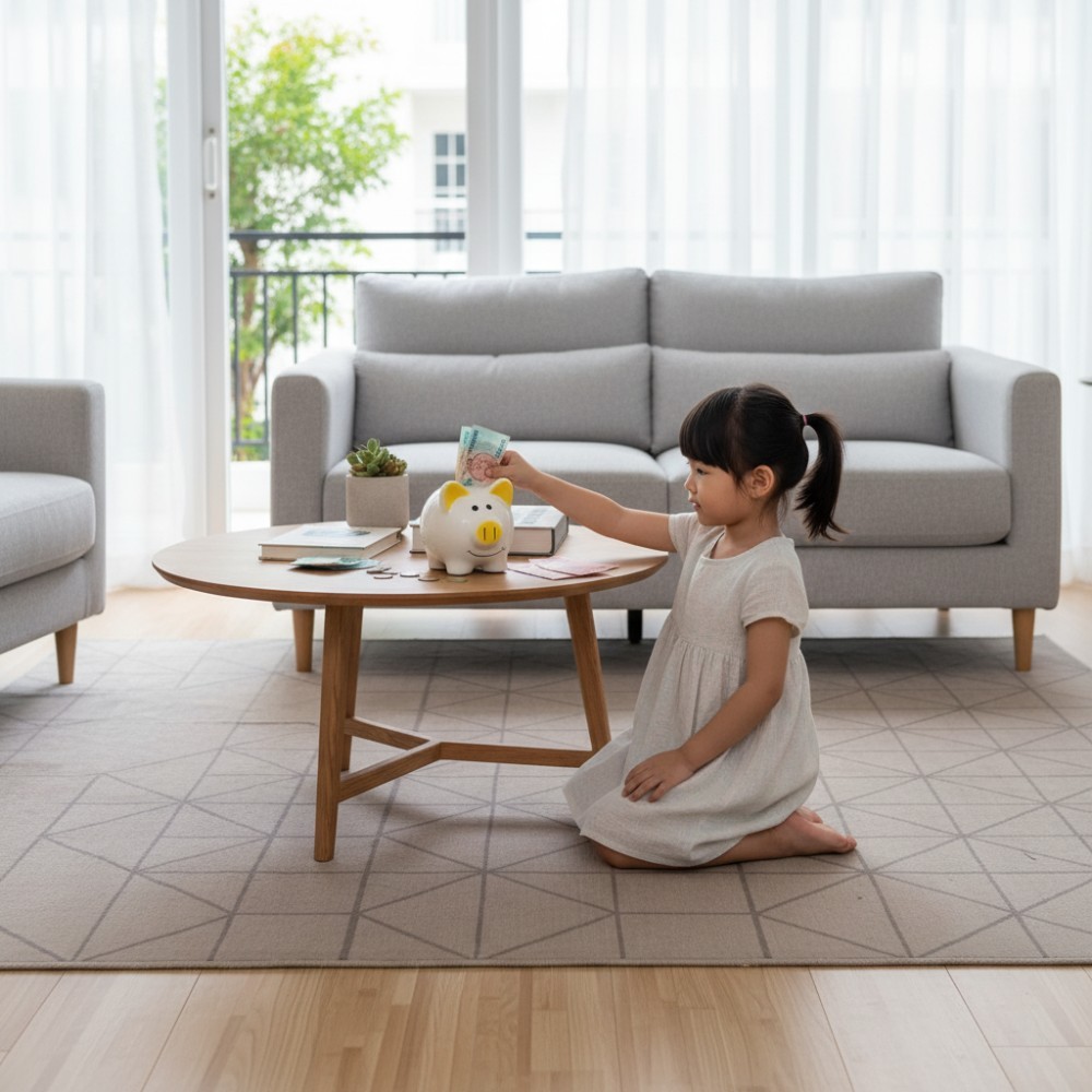 Heo đất gốm sứ quà tặng in logo nhiều màu size 14cm trên bàn làm việc hiện đại, món quà doanh nghiệp ý nghĩa, sang trọng.