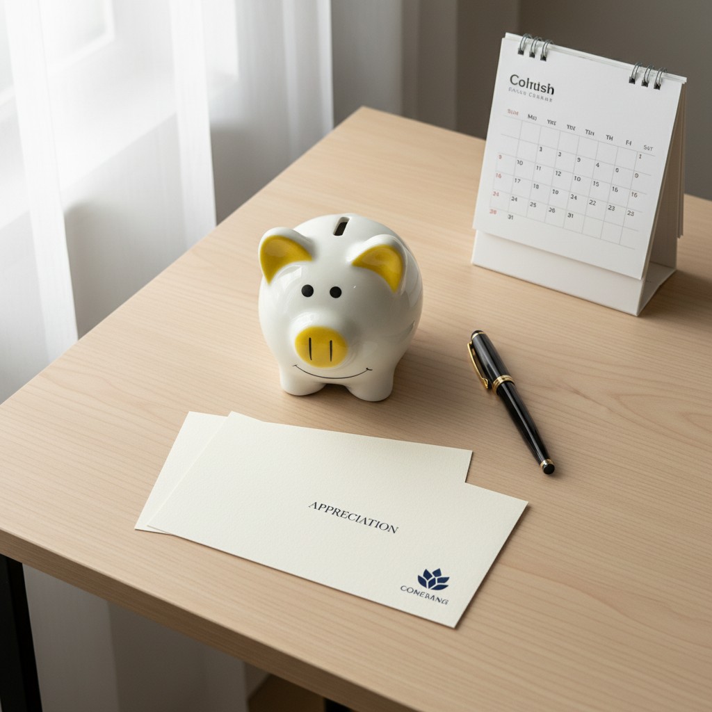 Heo đất gốm sứ màu xanh dương mang lại cảm giác tin cậy và chuyên nghiệp