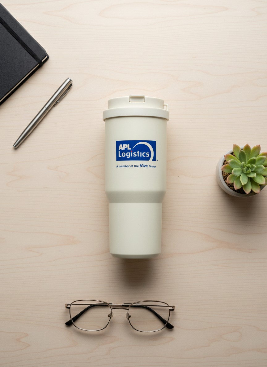 Trải nghiệm mở hộp quà tặng ly giữ nhiệt APL Logistics chỉn chu.
