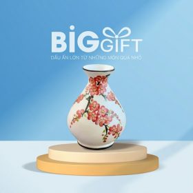 Lọ hoa gốm sứ quà tặng in logo