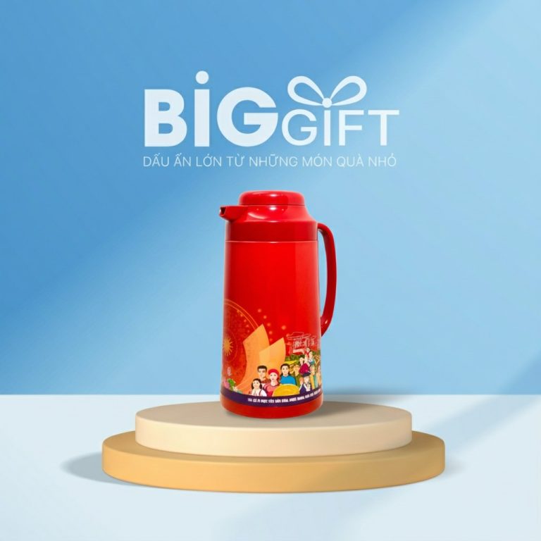 Phích giữ nhiệt in logo quà tặng Đại hội Rạng Đông 1L PGN01