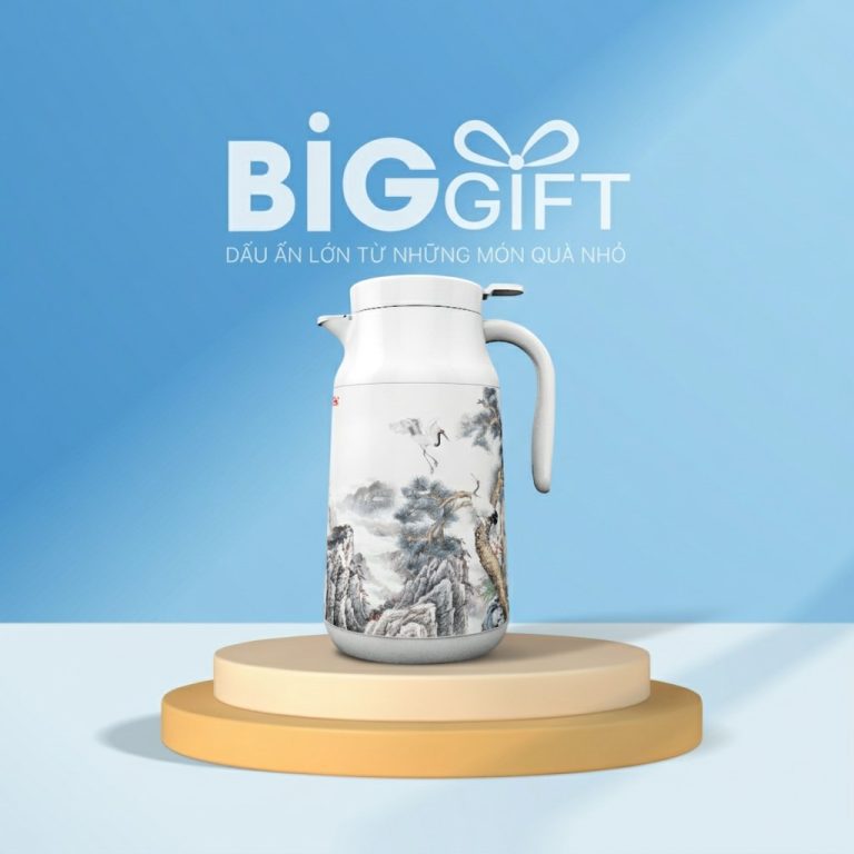 Phích giữ nhiệt quà tặng in logo Rạng Đông dung tích 1.3L PGN05