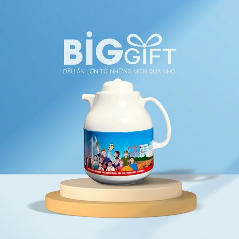 Phích giữ nhiệt Rạng Đông quà tặng in logo vỏ nhựa 1L PGN03