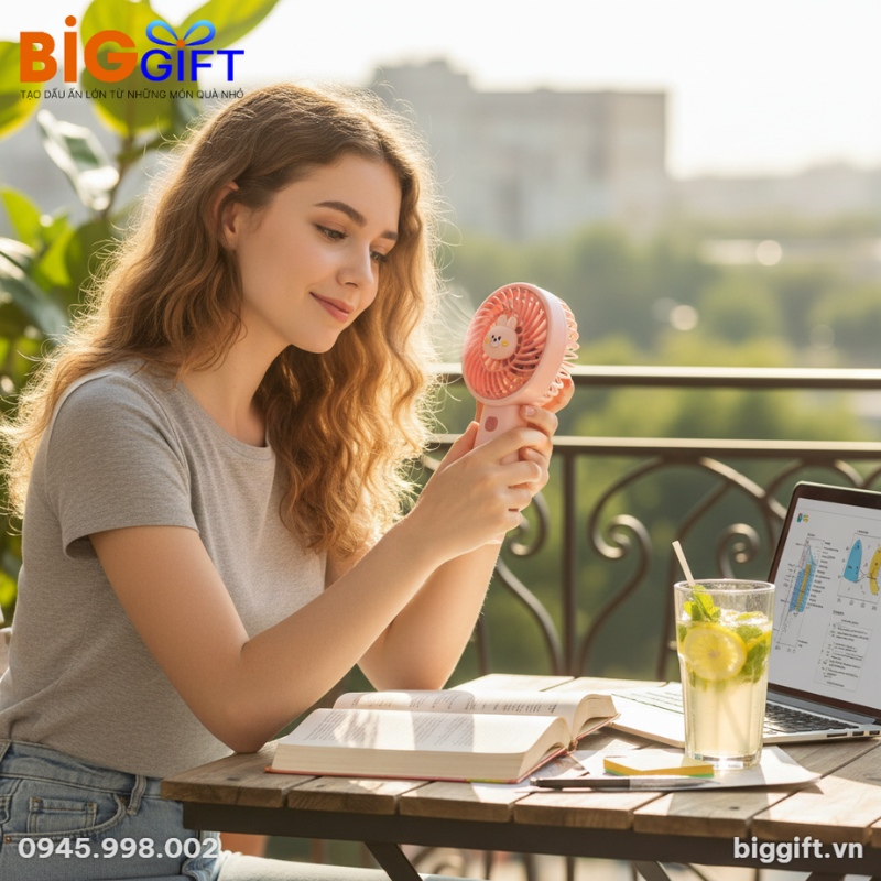 quat-dien-mini-cam-tay-qua-tang-in-logo-xanh-duong-19cm-q04