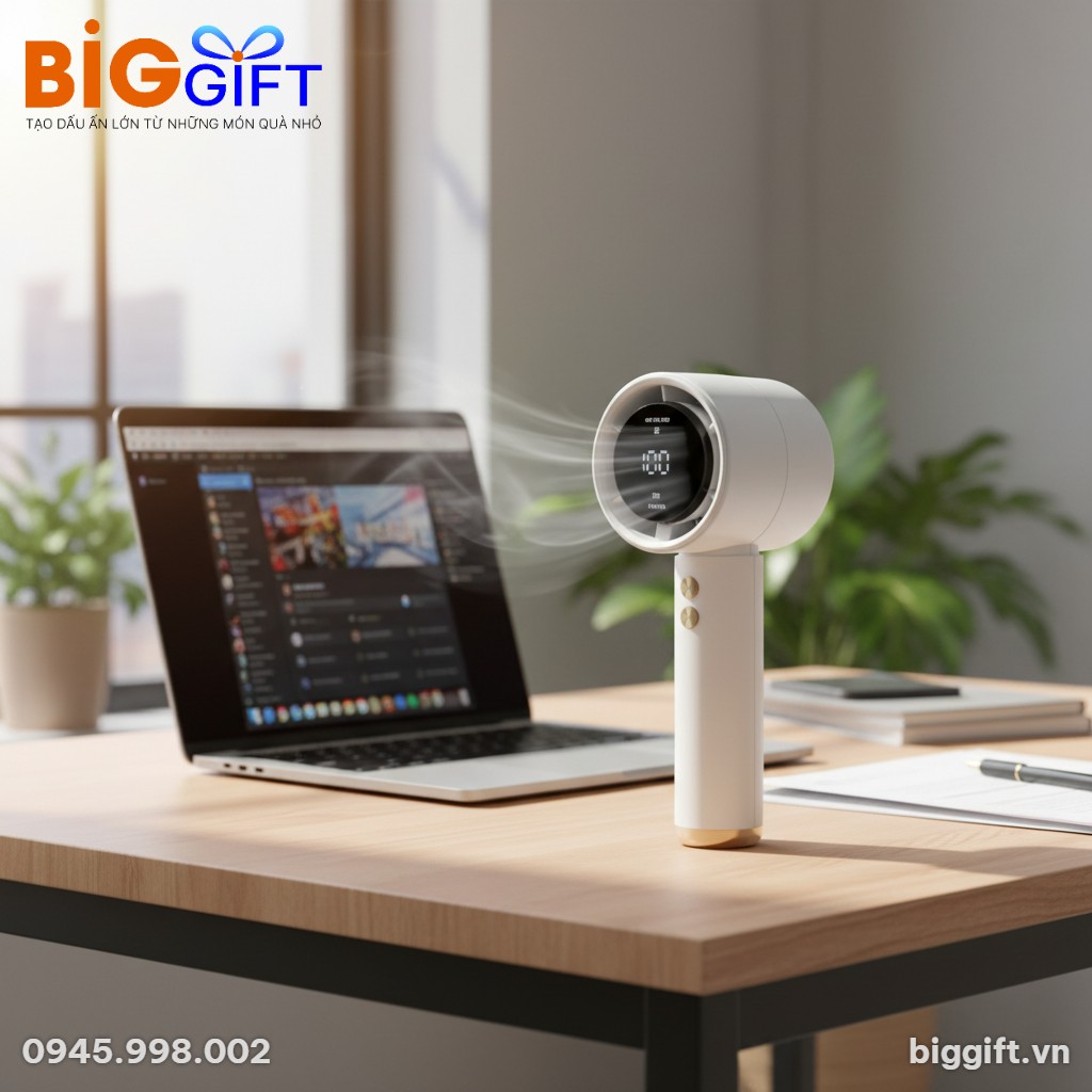 quat-dien-cam-tay-qua-tang-in-logo-5000mah-man-hinh-led-q01