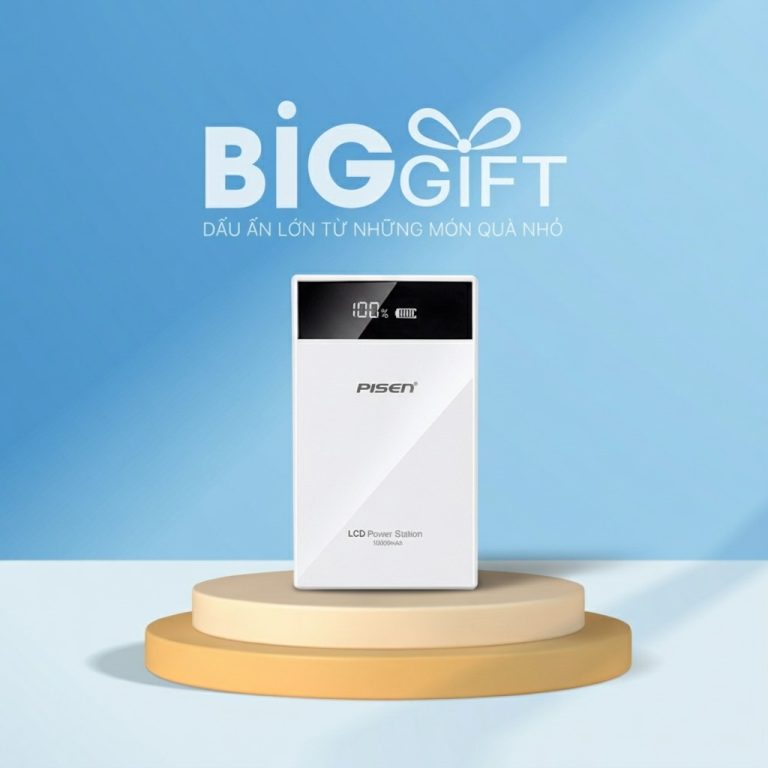Sạc dự phòng quà tặng in logo LCD Power Station 10000mAh SDP01