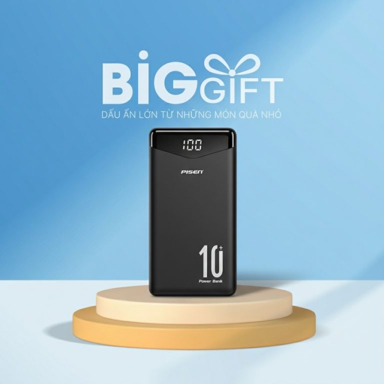 Pin sạc dự phòng quà tặng in logo PISEN Digital 10000mAh SDP02