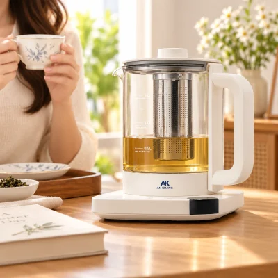 Ấm pha trà đa năng Elmich KEE9146 1,6 lít màu trắng – gợi ý một góc trà sáng và thoáng