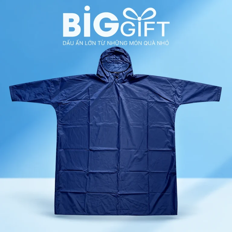 Áo mưa bít vải dù tổ ong màu navy
