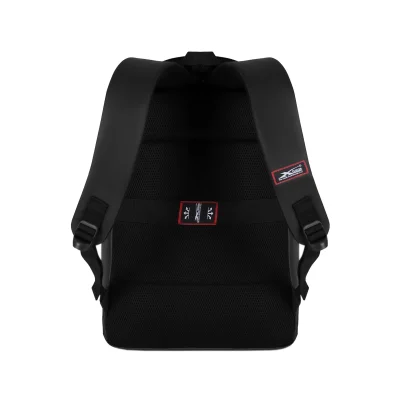 Balo XBag 02 đen túi trước hai khóa bấm – xem mặt lưng và hai quai đeo