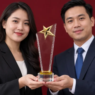 Mô phỏng trao biểu trưng sao vàng đế tròn
