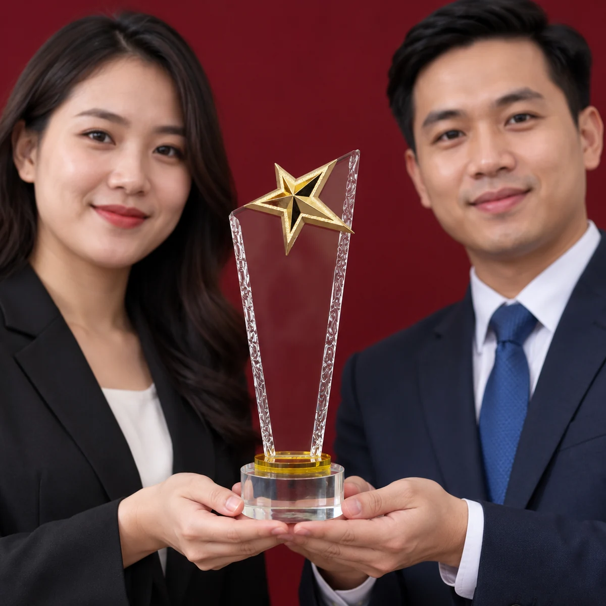 Mô phỏng trao biểu trưng sao vàng đế tròn