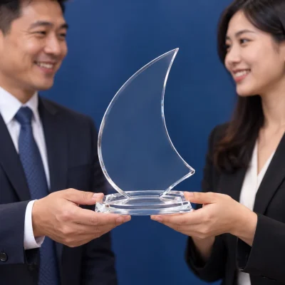 Mô phỏng trao biểu trưng cánh buồm mẫu 08 trong chương trình kỷ niệm