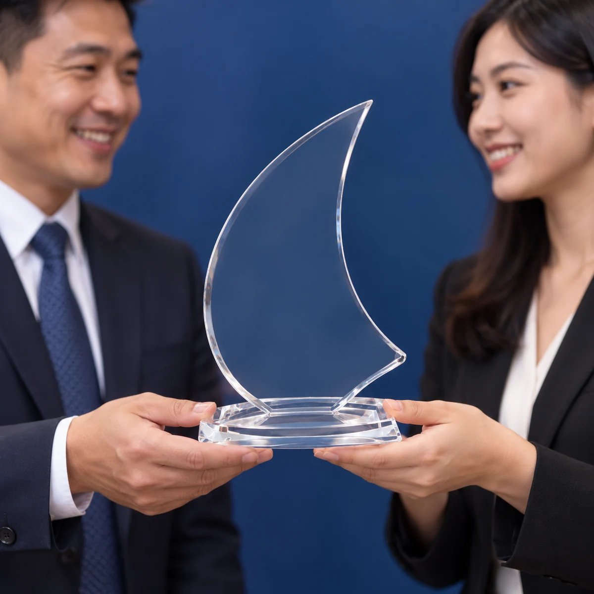 Mô phỏng trao biểu trưng cánh buồm mẫu 08 trong chương trình kỷ niệm