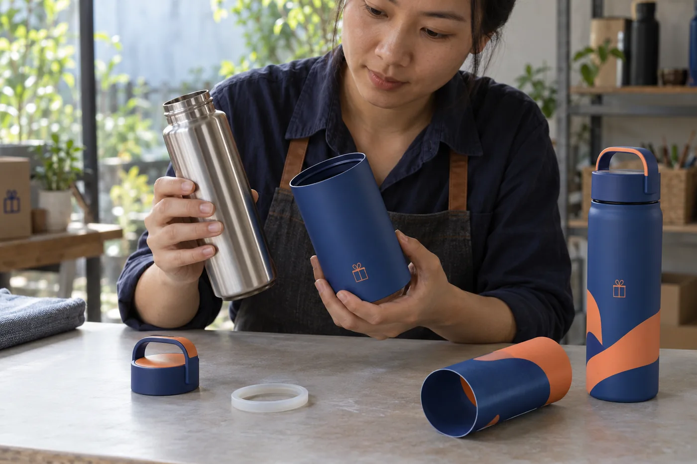 Th&acirc;n b&igrave;nh, vỏ ngo&agrave;i, nắp v&agrave; gioăng được t&aacute;ch ra để kiểm