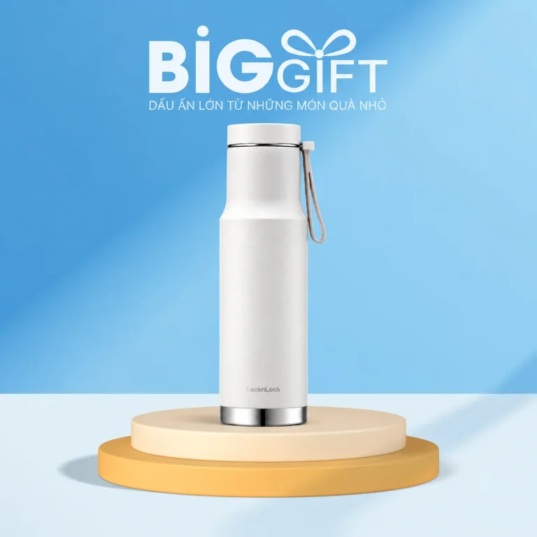 Bình giữ nhiệt Lock&Lock Metro Edge 620 ml LHC4199IVY trắng