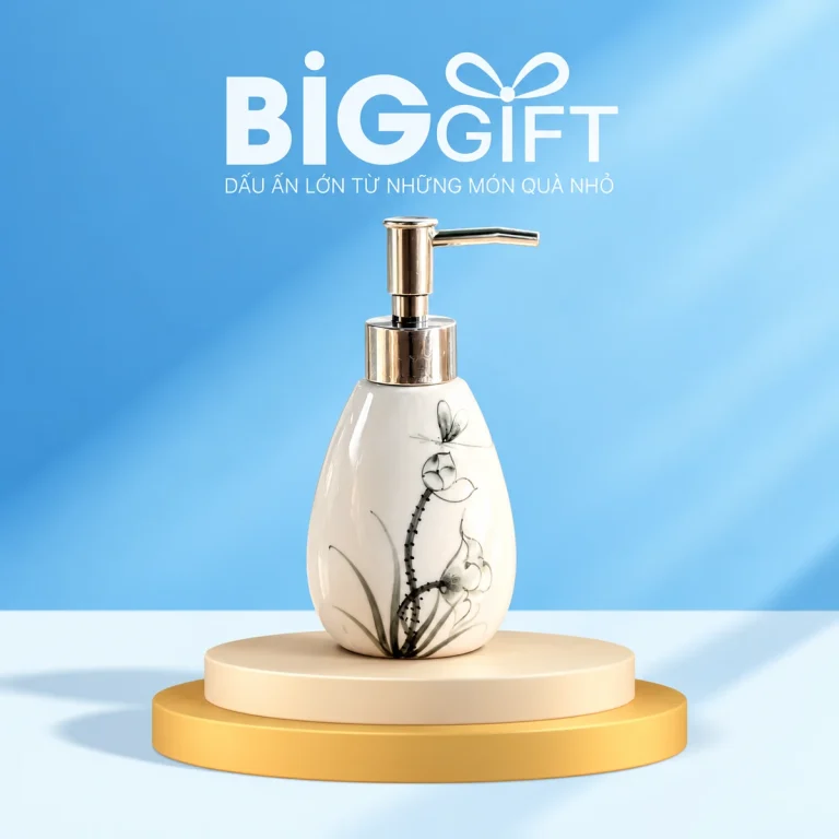 Bình gốm có vòi dáng xoài nhỏ 200 ml, vẽ sen