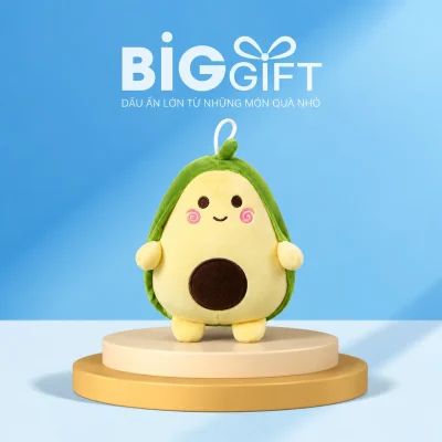Bơ bông cỡ 15 cm, mặt vàng viền xanh – bơ bông nhỏ với mặt vàng và viền xanh