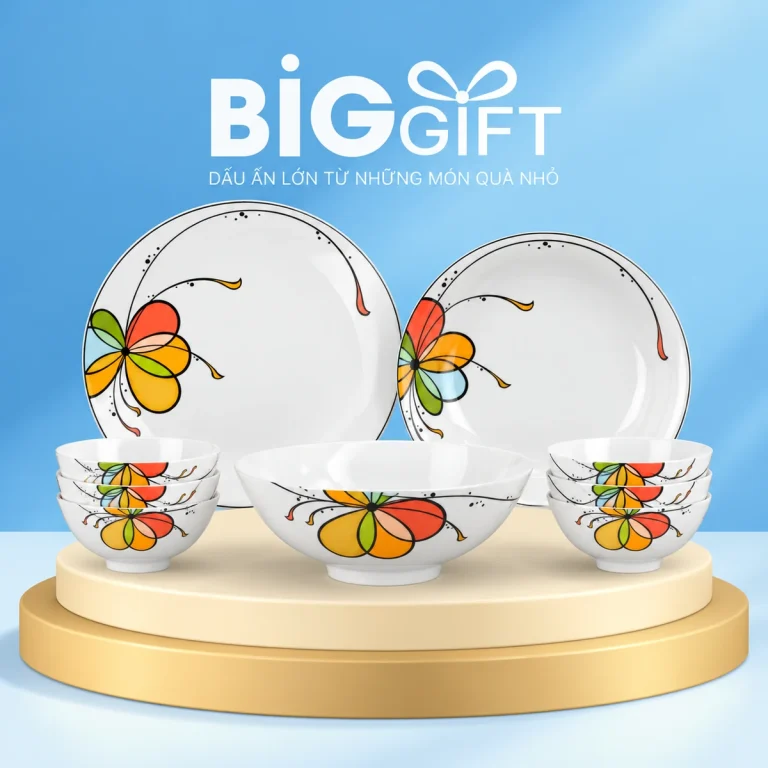 Bộ đồ ăn Daisy B&oacute;ng Bay 9 m&oacute;n