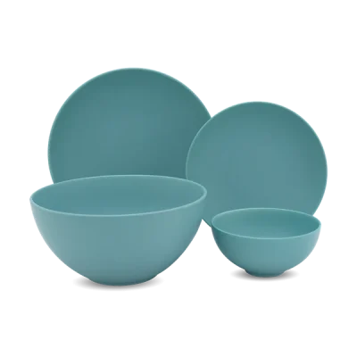 Bộ đồ ăn Timeless xanh dương 9 món – thành phần và kích thước từng loại
