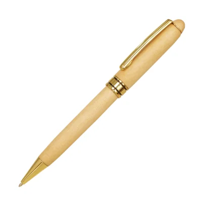 Ảnh nguồn toàn dáng BGV 001 với thân gỗ sáng và chi tiết vàng