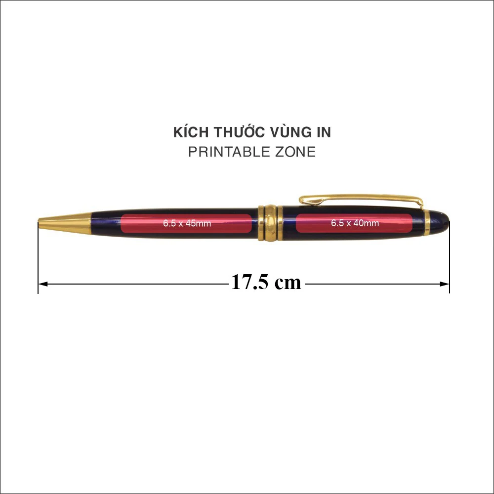 Bút ký kim loại BKV 006 đen phối bạc – xem chi tiết đầu, cài và chỗ ghép