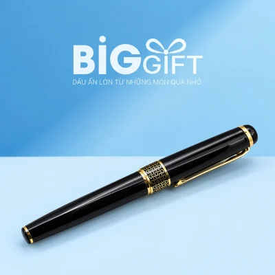 Bút ký BKV 007 đen đai tổ ong trên nền BigGift