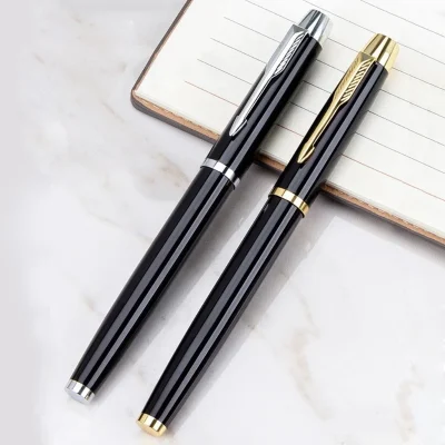 Bút ký kim loại BKV 008 đen phối bạc – xem chi tiết đầu, cài và chỗ ghép