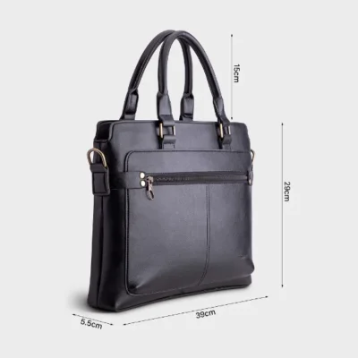Ảnh nguồn Trita TCA12 đen ghi thân 39 x 5,5 x 29 cm và quai 15 cm
