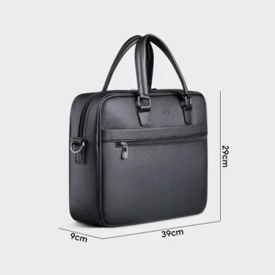 Cặp da tổng hợp Trita TCA19 đen 39 × 9 × 29 cm – dài 39 × rộng 9 × cao 29 cm