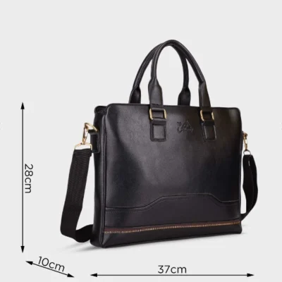 Ảnh nguồn cặp Yuumy đen ghi dài 37 rộng 10 cao 28 cm