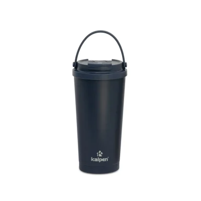 Cốc giữ nhiệt Kalpen AR32B inox 304 560 ml xanh đậm – xem rõ thân, nắp và quai của mẫu