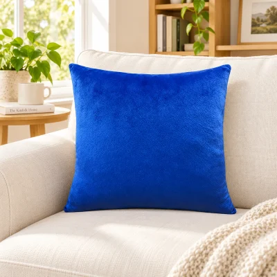 Gối vuông tựa lưng Vellboa màu xanh – một điểm nhấn xanh trên ghế hoặc sofa sáng màu