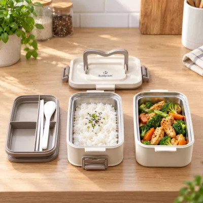 Cảnh chuẩn bị bữa ăn vào hai khay AR10 tại nhà