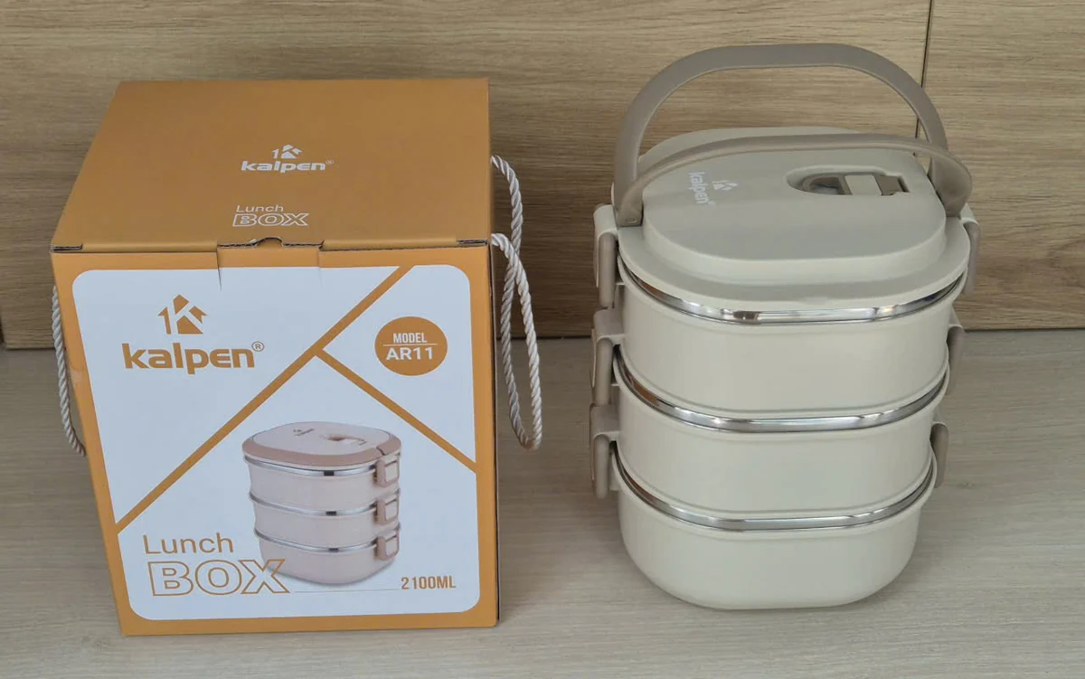 Hộp cơm ba tầng cùng hộp Kalpen model AR11 2100ML