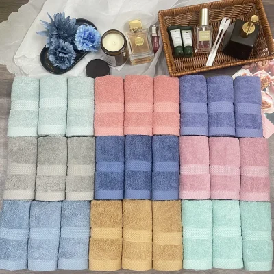 Khăn tắm Cotton 70 × 140 cm màu vàng – xem màu và kiểu băng dệt trước khi chọn