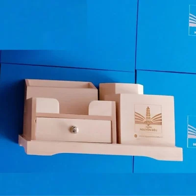 Khay ống bút gỗ nhiều ngăn có ngăn kéo 19×8,5×8,5 cm – tham khảo nhận diện trên cấu hình cùng kiểu