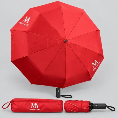 Demo MA MINH ANH trắng trên ô đỏ 10 múi và bao đỏ