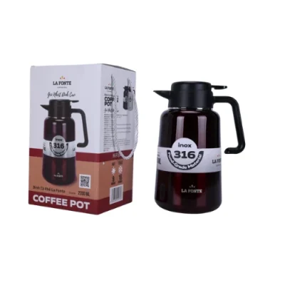 Phích giữ nhiệt La Fonte 014748-RED 2,2 lít đỏ rượu vang – nhìn đúng màu và kiểu thân 014748-red