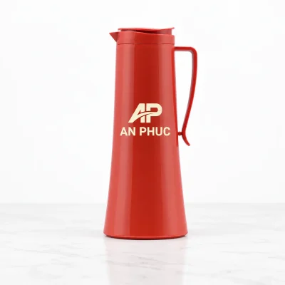 Phích giữ nhiệt Rạng Đông 1040 N1.E 1 lít đỏ – logo tương phản trên vùng thân đỏ trống