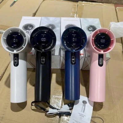 Quạt cầm tay mini 03 trắng màn hình LED – xem ảnh thật để chọn đúng màu và kiểu nút