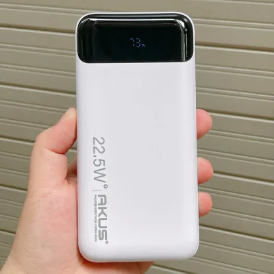 Sạc dự phòng AKUS DP136 10.000 mAh 22,5W màu trắng – nhìn đúng phiên bản akus dp136