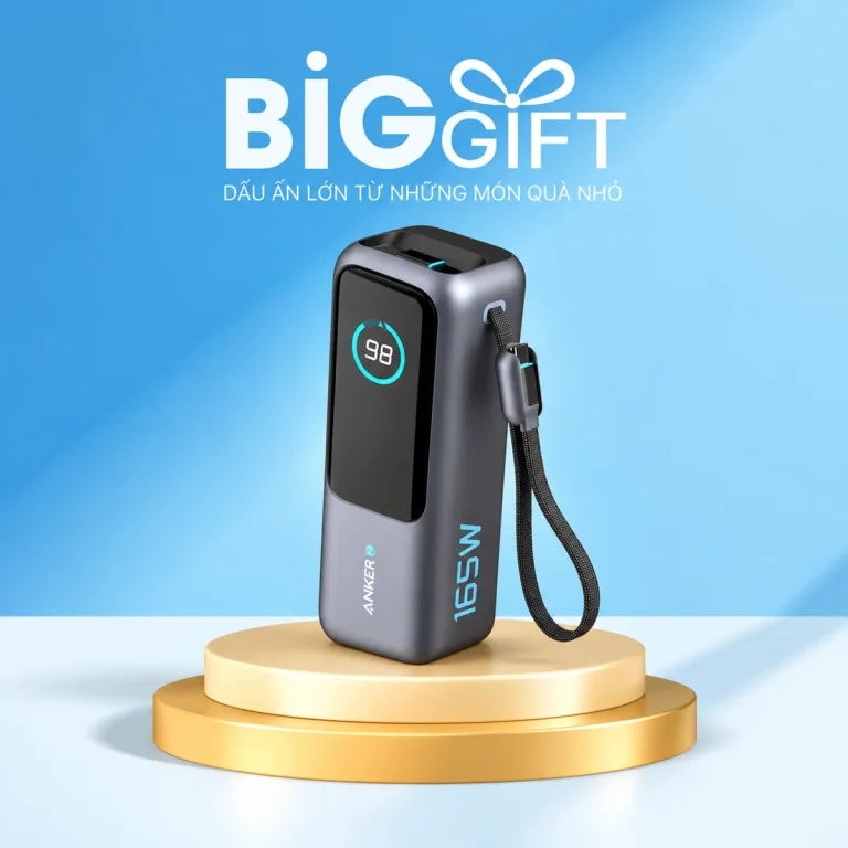 Sạc dự phòng Anker A1695 25.000 mAh 165W màu xám