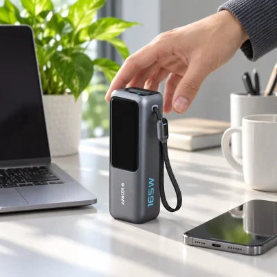 Sạc dự phòng Anker A1695 25.000 mAh 165W màu xám – cân nhắc nguồn dự phòng khi làm việc