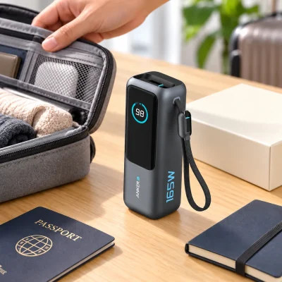 Sạc dự phòng Anker A1695 25.000 mAh 165W màu xám – phối quà cho người thường di chuyển