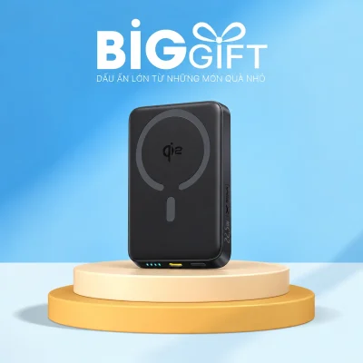 Sạc dự phòng Baseus EnerFill FM12 Qi2 10.000 mAh 22,5W màu đen – fm12 qi2 màu đen với thân bo góc