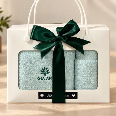 Demo thêu GIA AN trên khăn qua cửa sổ hộp