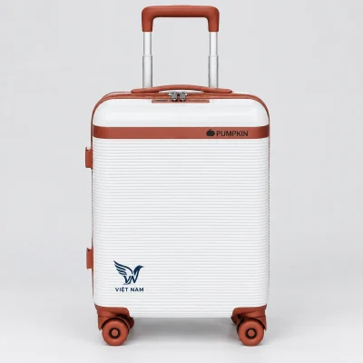 Demo VN VIỆT NAM xanh đậm trên mặt trắng của vali 20 inch